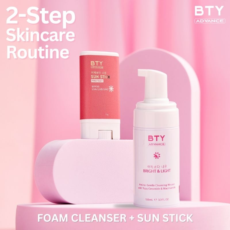 BTY 2-Step Routine (BTY Bright & Light Cleanser + BTY Sunstick ...