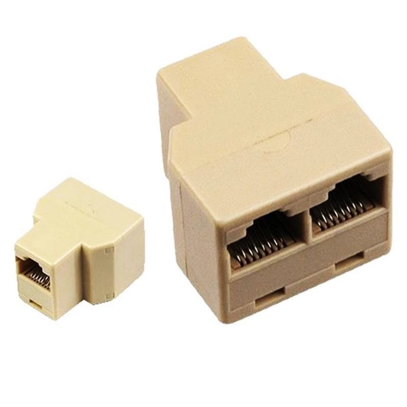 1PC LAN Ethernet 3way RJ45 Extender Adapter Splitter 3-way Coupler ...