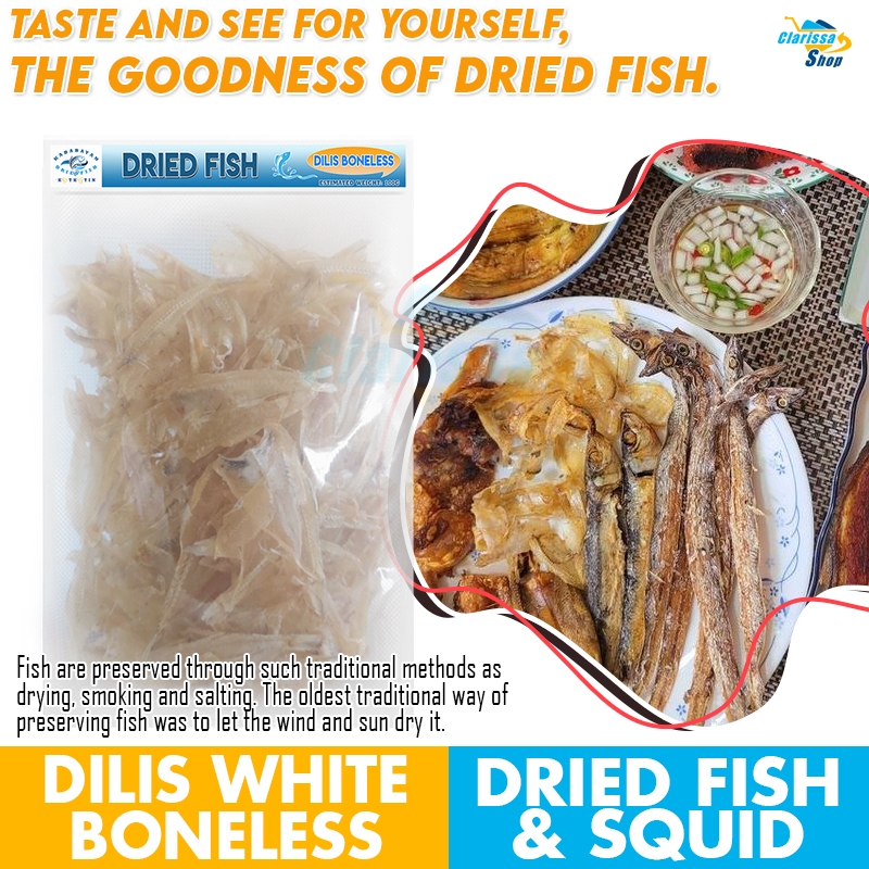 Dried Fish DILIS BONELESS Dried Small Anchovies ( 100g/200g ) Sun Dried