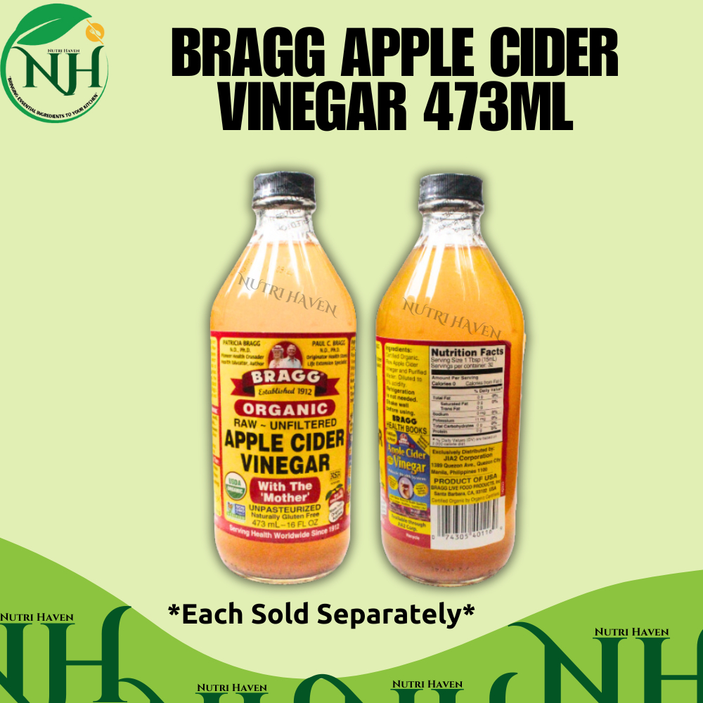 Bragg Apple Cider Vinegar Acv Organic And Raw Unfiltered 473ml Glass Bottle Shopee Philippines