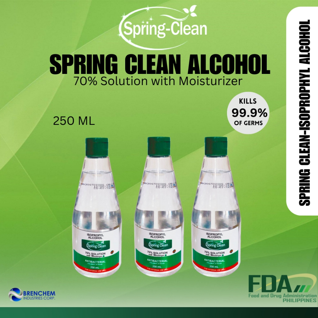 Spring Clean Isopropyl Alcohol 70% solution with moisturizer & lavender ...