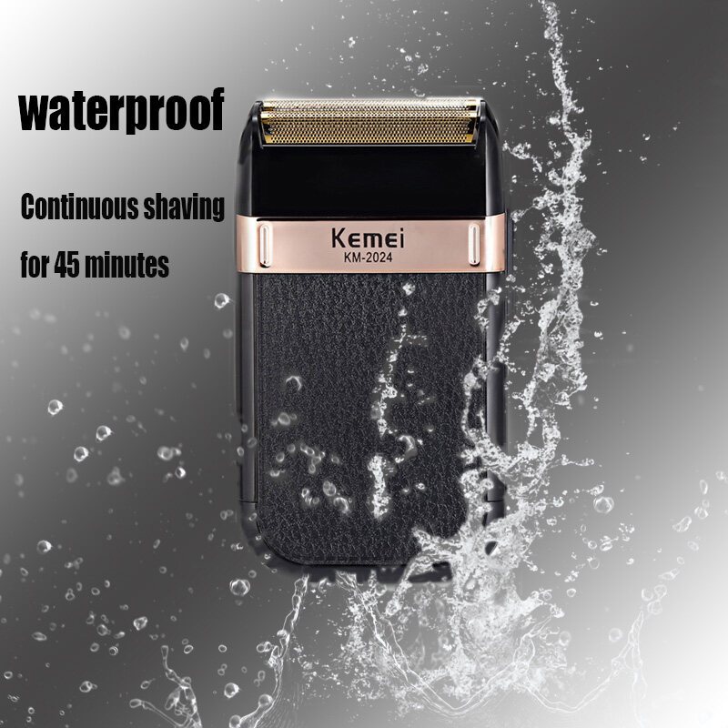 Kemei Men's Razor Wet and Dry Beard Trimmer Double Blade Electric Hair ...