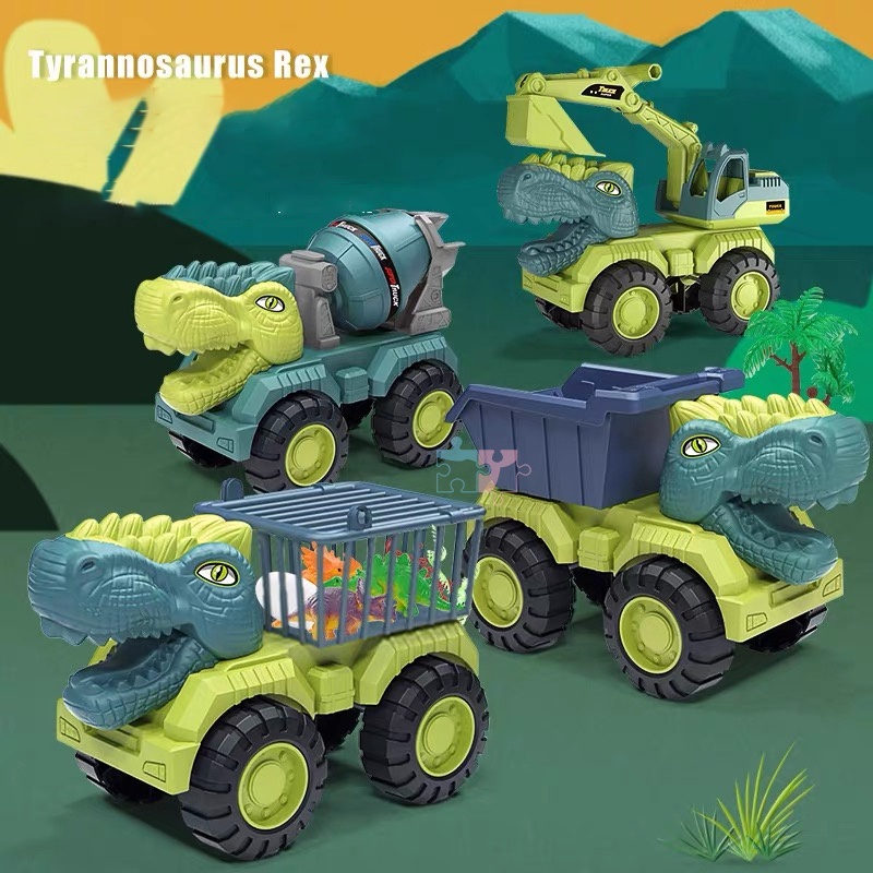 Cartoon Toy Car Dinosaur 2in1 Car Toys Monster Truck Construction ...