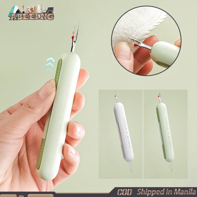 2-in-1 Thread Seam Ripper Needle Threader Manual Sewing Tools Seam ...