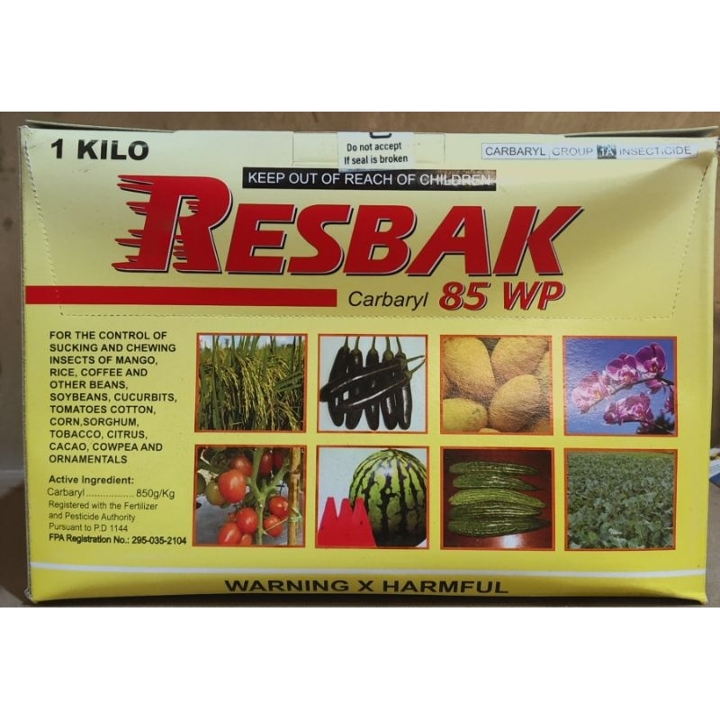 Resbak 85WP - 1Kg(250gx4) / Resbak Carbaryl Insecticide | Shopee ...