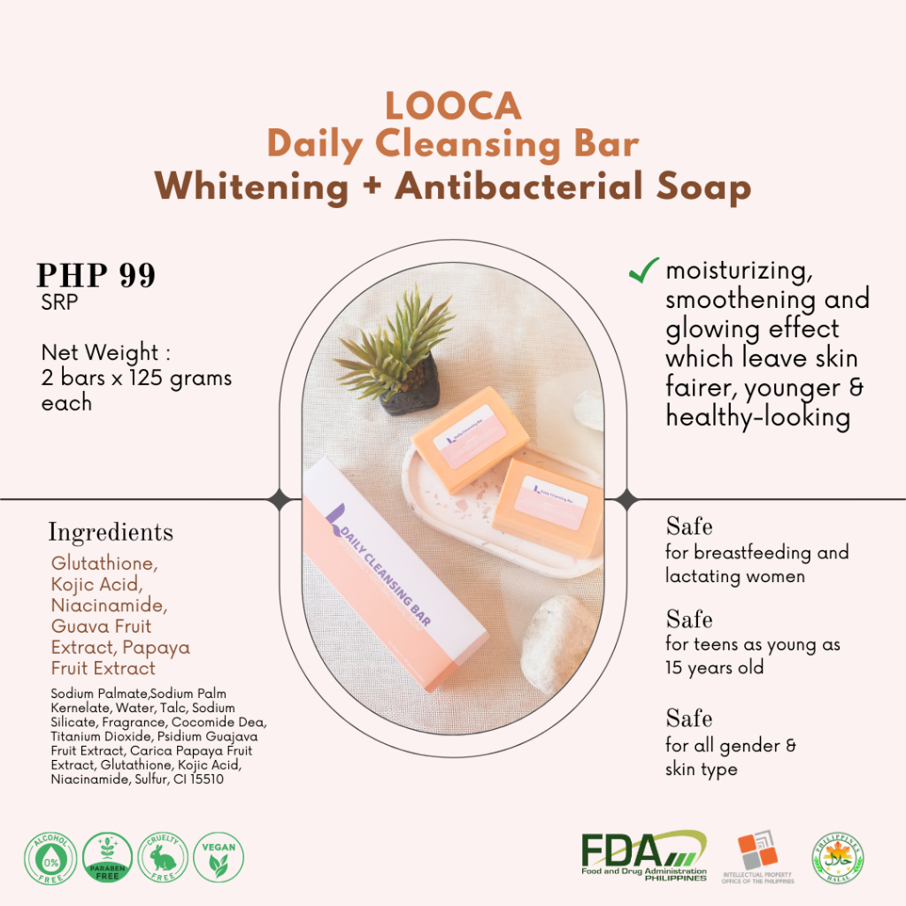 Looca Daily Cleansing Bar - Anti-Bacterial and Whitening - safe for ...