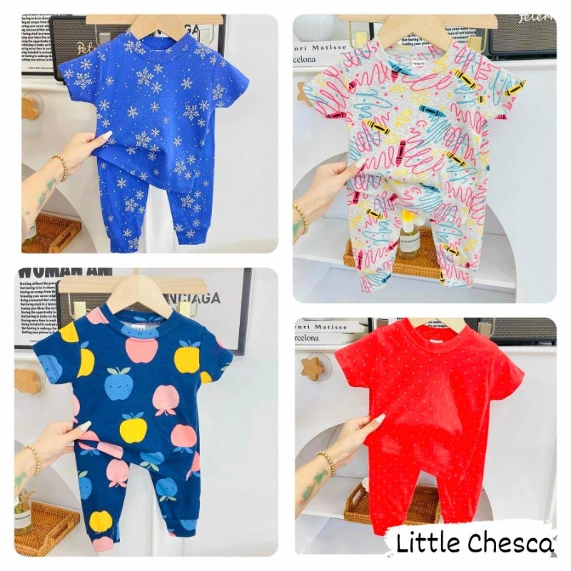 Pure Cotton pajama sets PJ23 jogger set for kids vietnam terno for kids ...