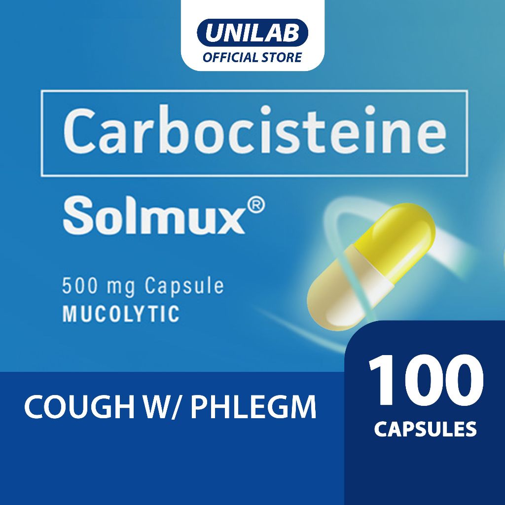 Unilab Solmux 500mg 100 Carbocisteine Capsules - Fast And Trusted ...