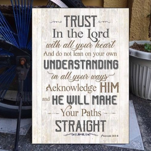 Wall Decor home Decor trust in the lord wood sign bible verse rustic ...