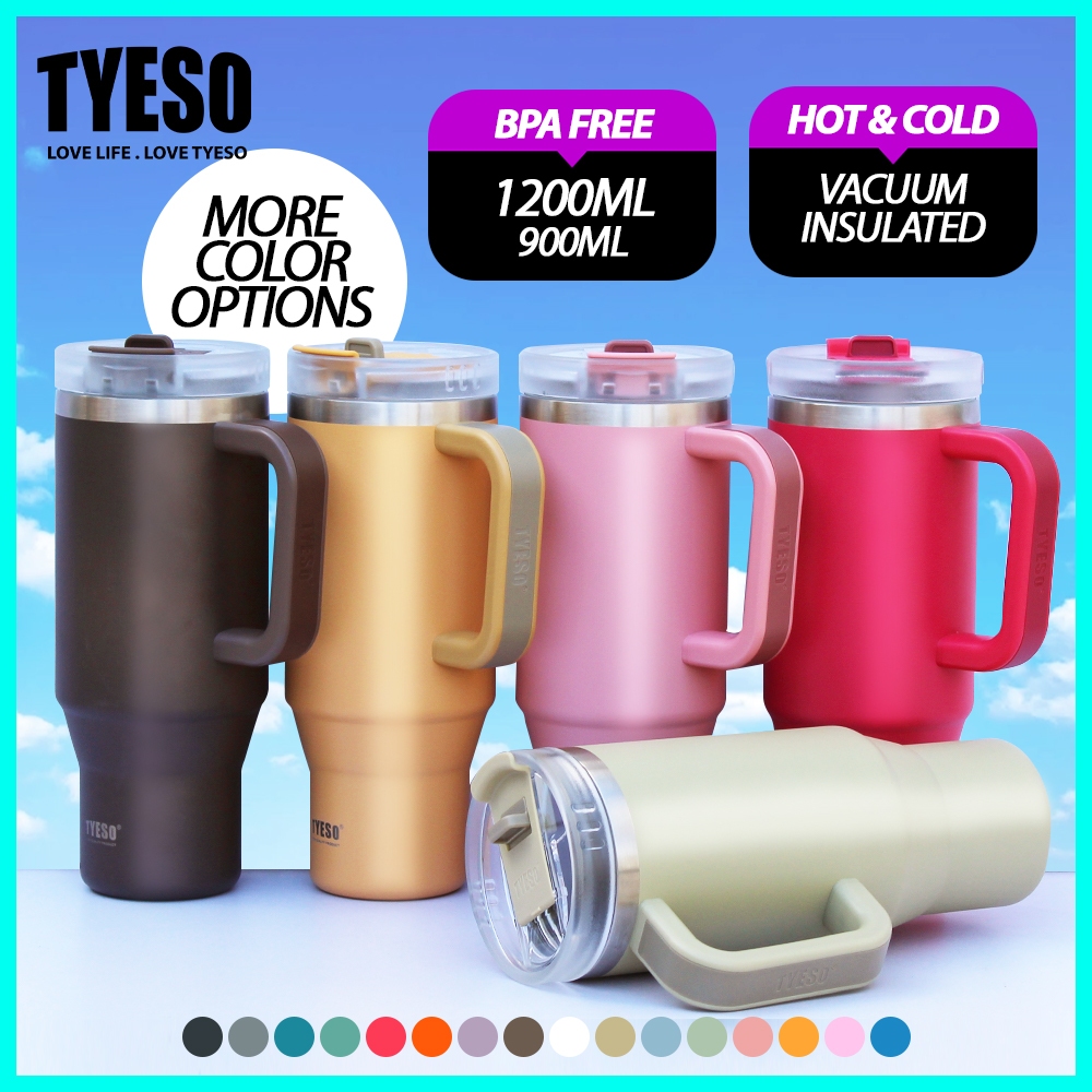 NEW Tyeso Tumbler With Handle Design 900ml/1200ml 304 Stainless Steel ...