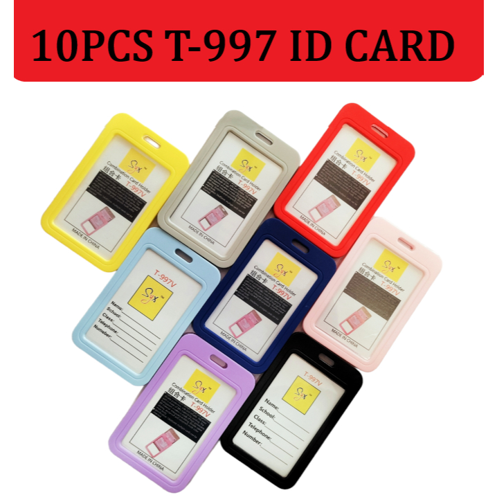  10pcs t 997 work name card holders waterproof business work card id