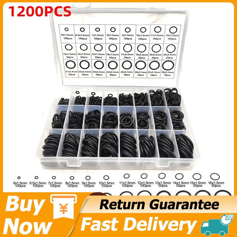 1200pcs/box O Ring Set Rubber Gasket For Pressure Washer Seals Original ...