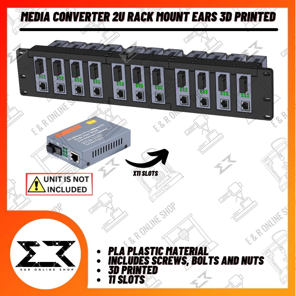 Kit De Montage Ubiquiti UACC-RACK-EAR-2U - Pour Rack 2U - En Acier Galvanisé Gris - 2 Pièces