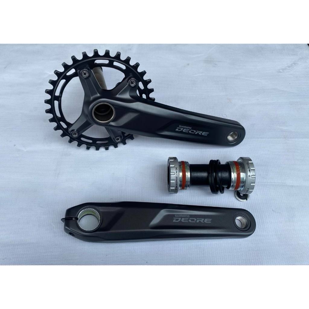 Guarnitura SHIMANO DEORE FC-M5100 1x11V - 30 Denti, Braccio 175mm - Per MTB E Bici Gravel - Nero