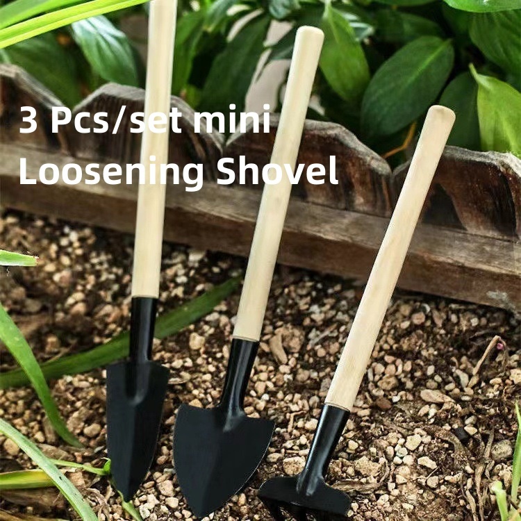3PCS/Set Mini Garden Rake With Handle Garden Tool Set Flower Spade ...