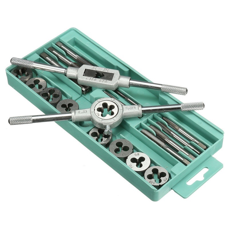 inventory】20PCS Adjustable Tap and Die Set Hand Tap Wrench threader ...