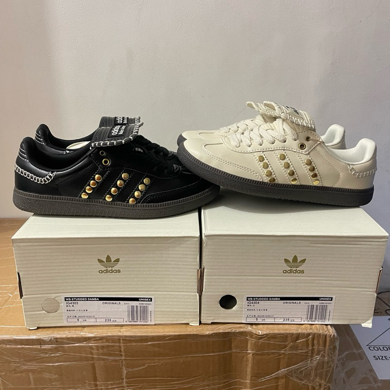 adidas gazelle silver green womens  Adidas Samba Wales Bonner Studded Pack Black (IG4303)