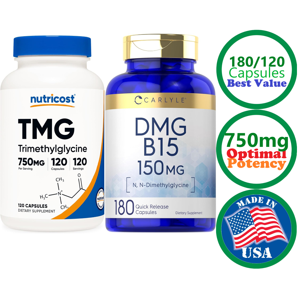 TMG or DMG 1000mg Betaine Trimethylglycine Methyl Donor Neural Cellular