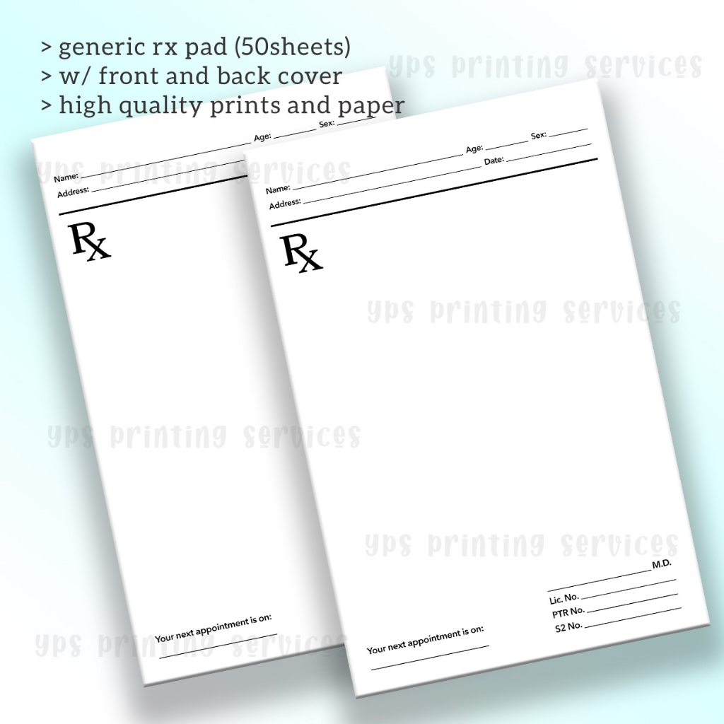 RX Pad / Generic Prescription pad | Shopee Philippines