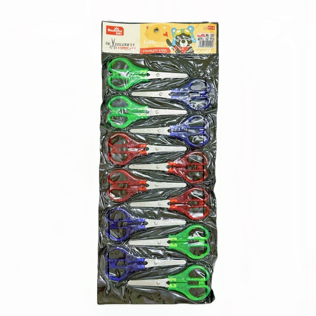 12PCS COLORFUL SCHOOL/OFFICE SCISSORS GOOD QUALITY | Shopee Philippines