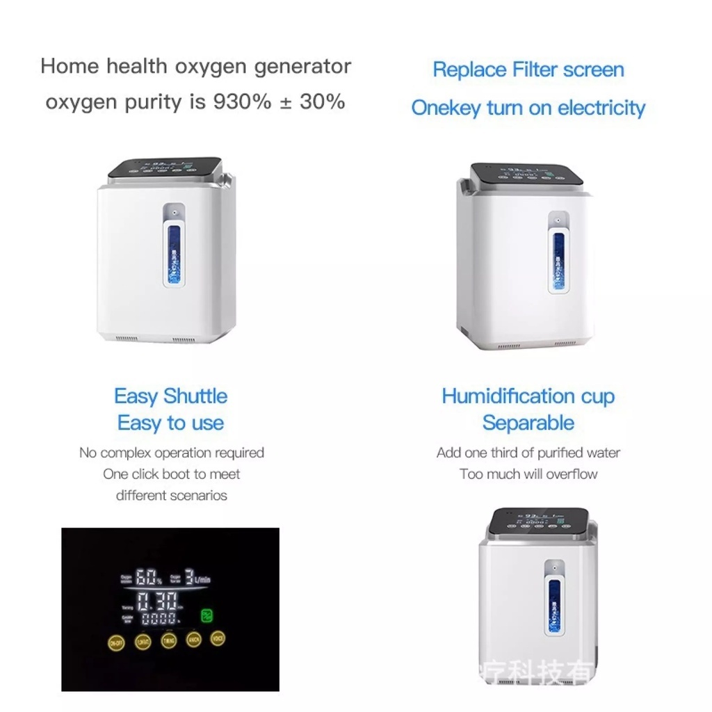 FEMIX Oxygen Concentrator Generator Portable 7L With Atomization ...