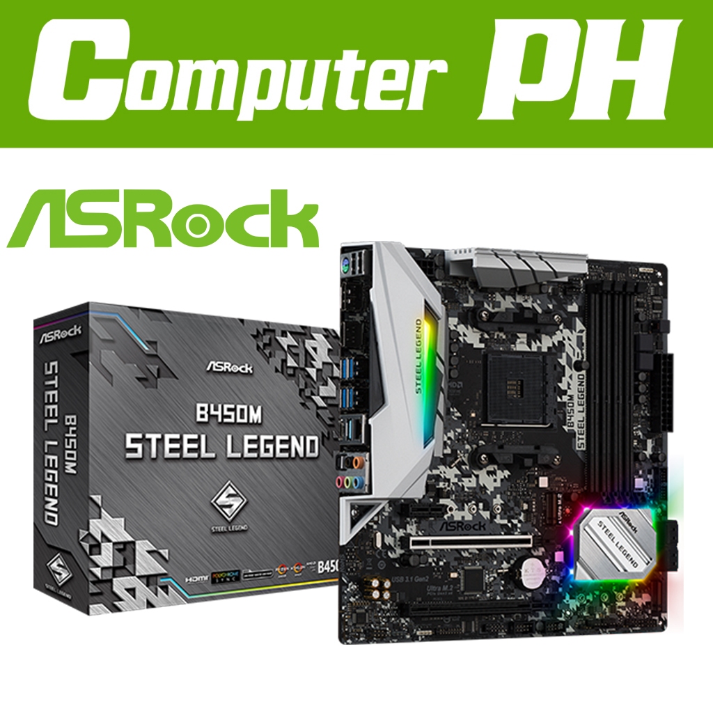 ASROCK B450M STEEL LEGEND AMD Socket AM4 DDR4 Motherboard Shopee Philippines