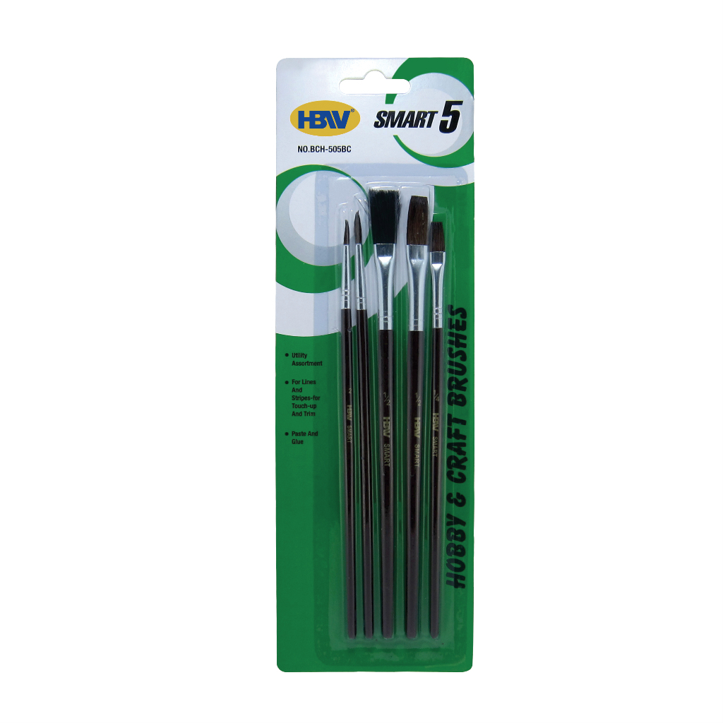 HBW Smart 5 Hobby & Craft Brushes 5pcs Per Set | Shopee Philippines