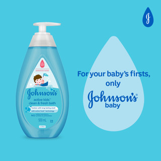 Johnson's Active Kids Clean & Fresh Bath 500ml: baby wash body wash ...