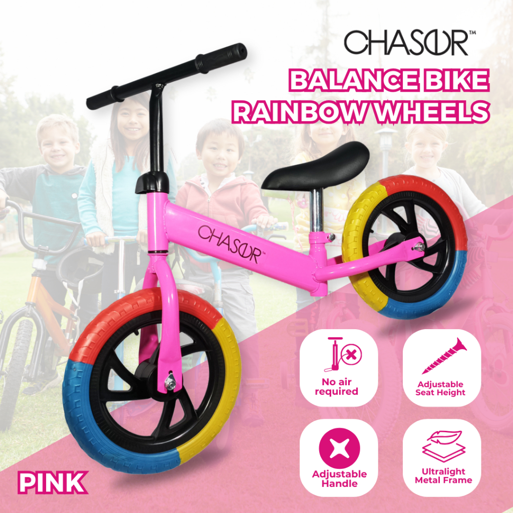 Chaser Bundle of B1T1 Wheelies Rainbow Balance Bike Shopee Philippines