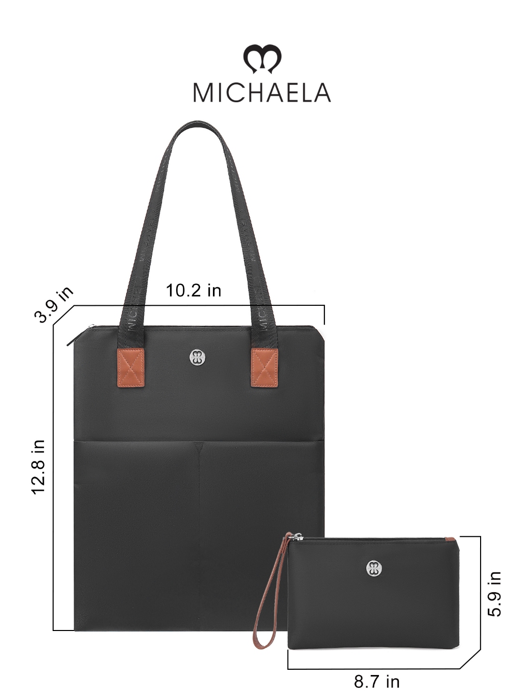 MICHAELA Tote Bag with Wallet 2 PCS Thicken Recycled Nylon 900D for School Office Daily MHB19102 2Q Shopee Philippines
