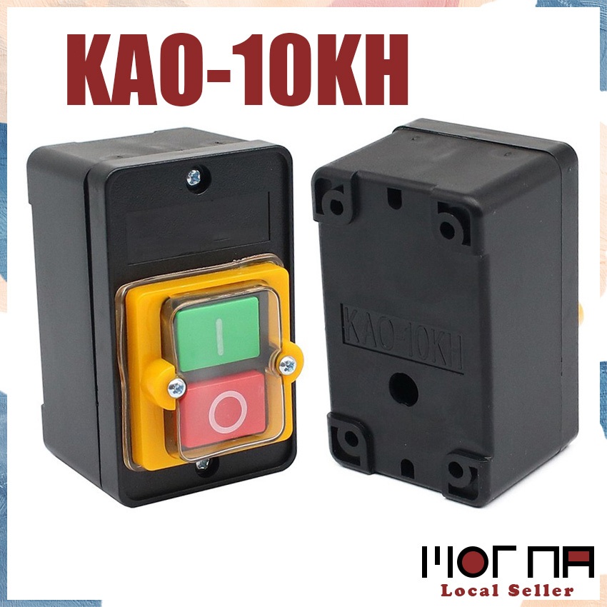 Waterproof ON/OFF Push Button Switch KAO-10KH 10A 220/AC380V Waterproof ...