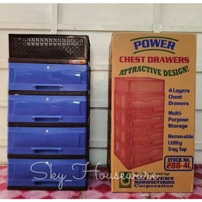 Power Box 4 Layer Chest Drawer With Free Top Tray 20x16x39inches #288 ...