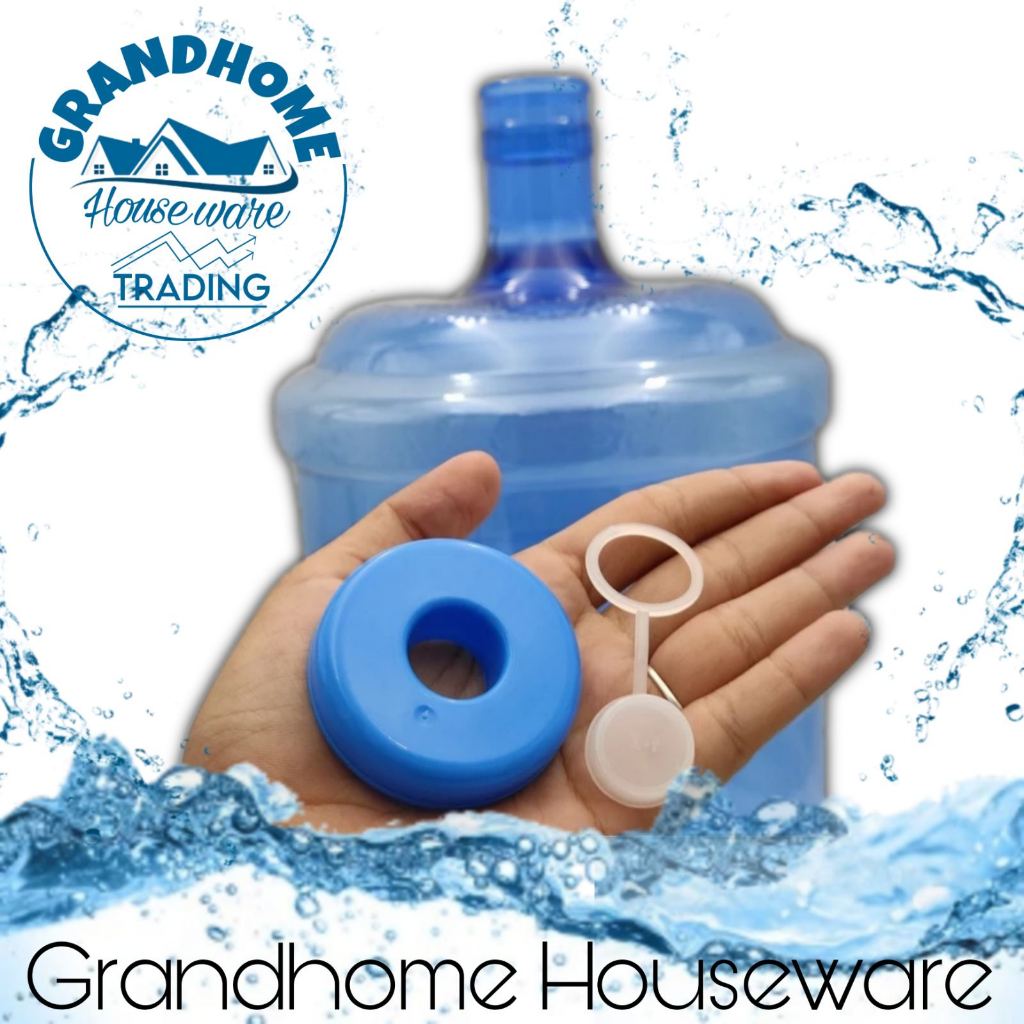ROUND WATER GALLON COLORED CONTAINER 5 GALLON / 20LITERS WITH FREE NON ...