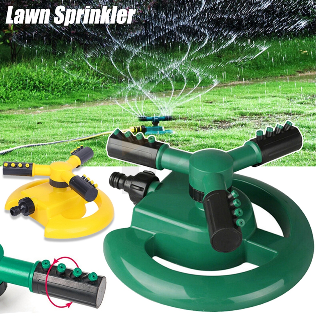 Garden Sprinkler, Lawn Sprinkler 360 Degree Rotating Adjustable Water ...