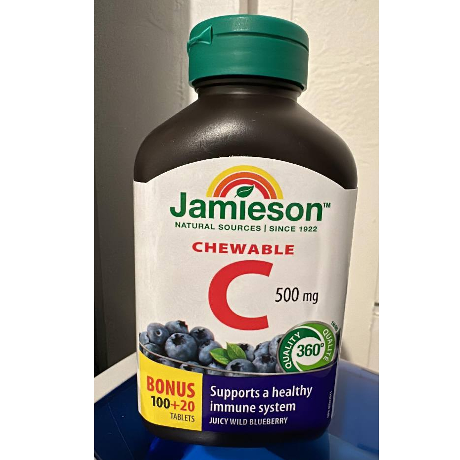 Jamieson Chewable Vitamin C Immune Support 500 mg from Canada (NEW STOCK)
