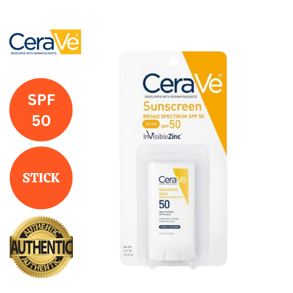 CERAVE SUNSCREEN STICK SPF50 WATER RESISTANT (40 MINUTES) Shopee