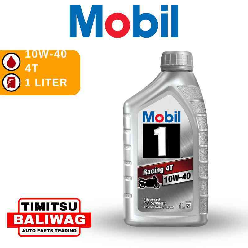MOBIL 1 RACING 4T 10W-40 FULLY SYNTHETIC MOTORCYCLE ENGINE OIL 1 LITER ...