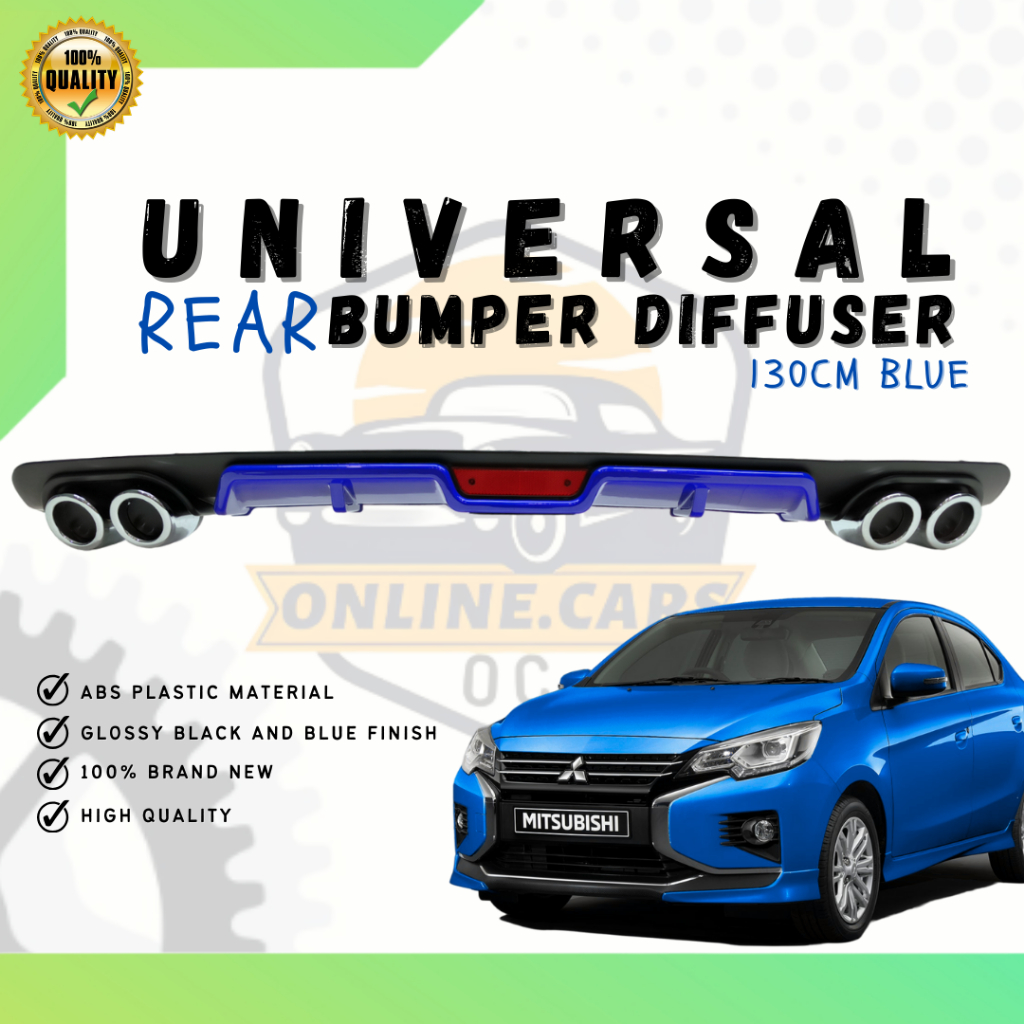 OC Universal 130cm Car Rear Bumper Diffusers Lip Spoiler Body Kits ABS ...