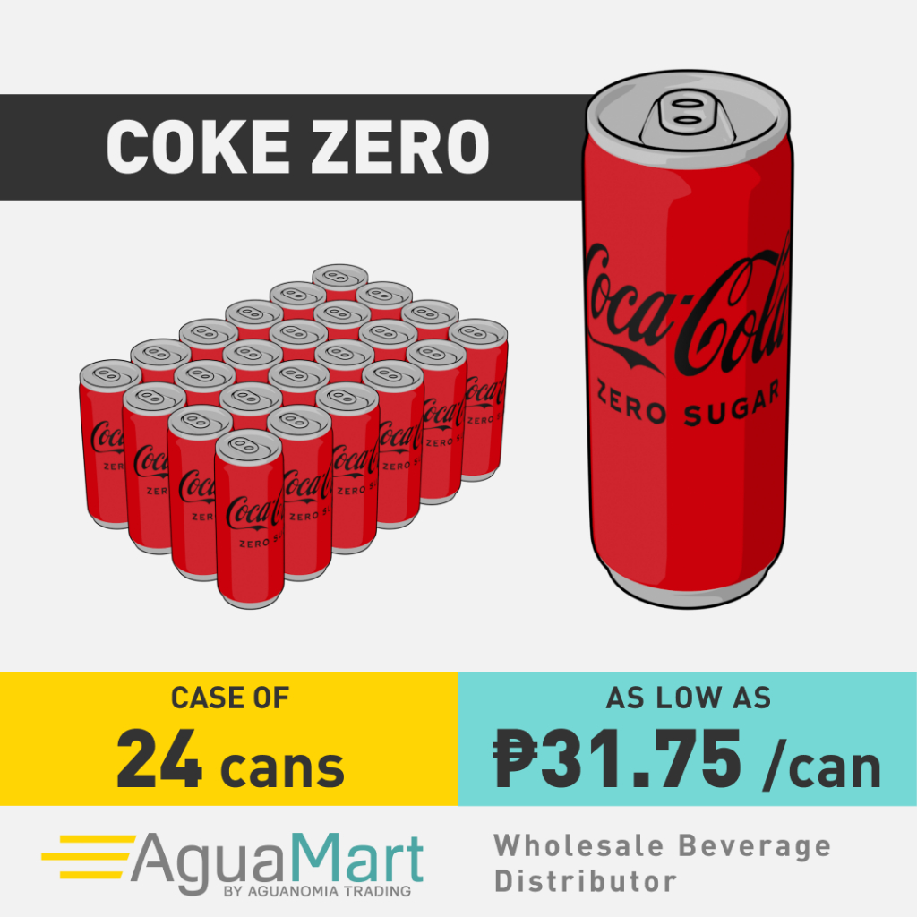 Coke Zero in Can 320mL x 24 (Wholesale / Bulk Canned Softdrinks / Soda