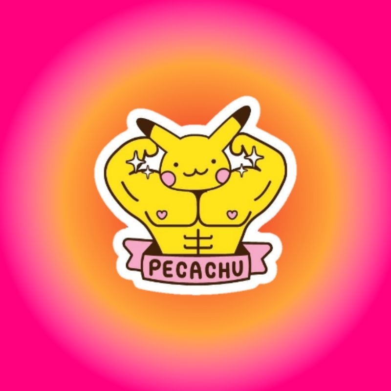 Witty Pikachu Stickers | Vinyl Matte Laminated Waterproof and ...