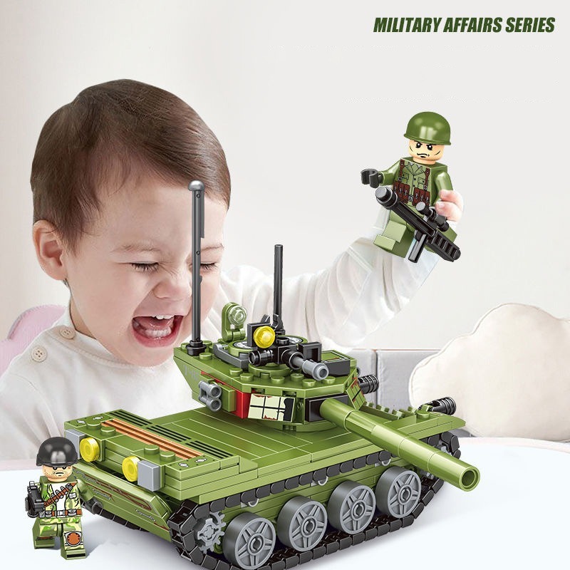 Boy Gift Military set building blocks toy army tank with minifigure ...