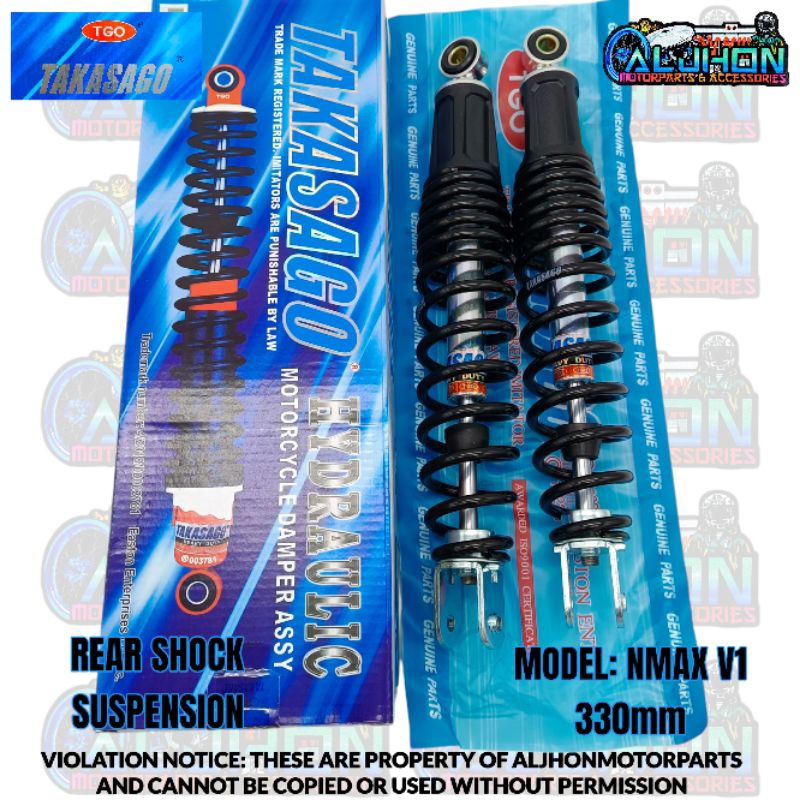 TAKASAGO REAR SHOCK NMAX V1 STOCK SIZE 330mm | Shopee Philippines