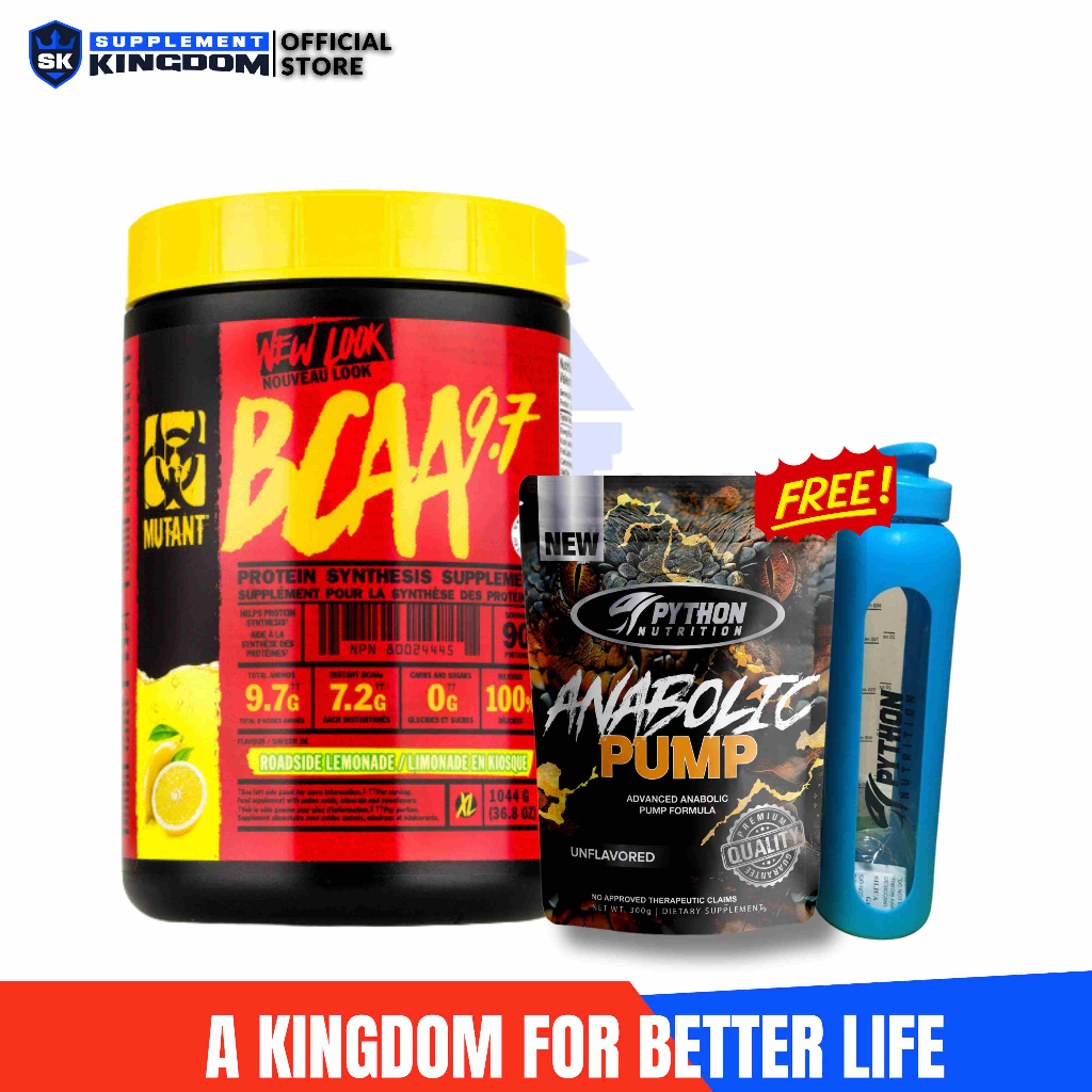 Mutant BCAA 9.7 90servings (FREE Python Nutrition Anabolic Pump ...