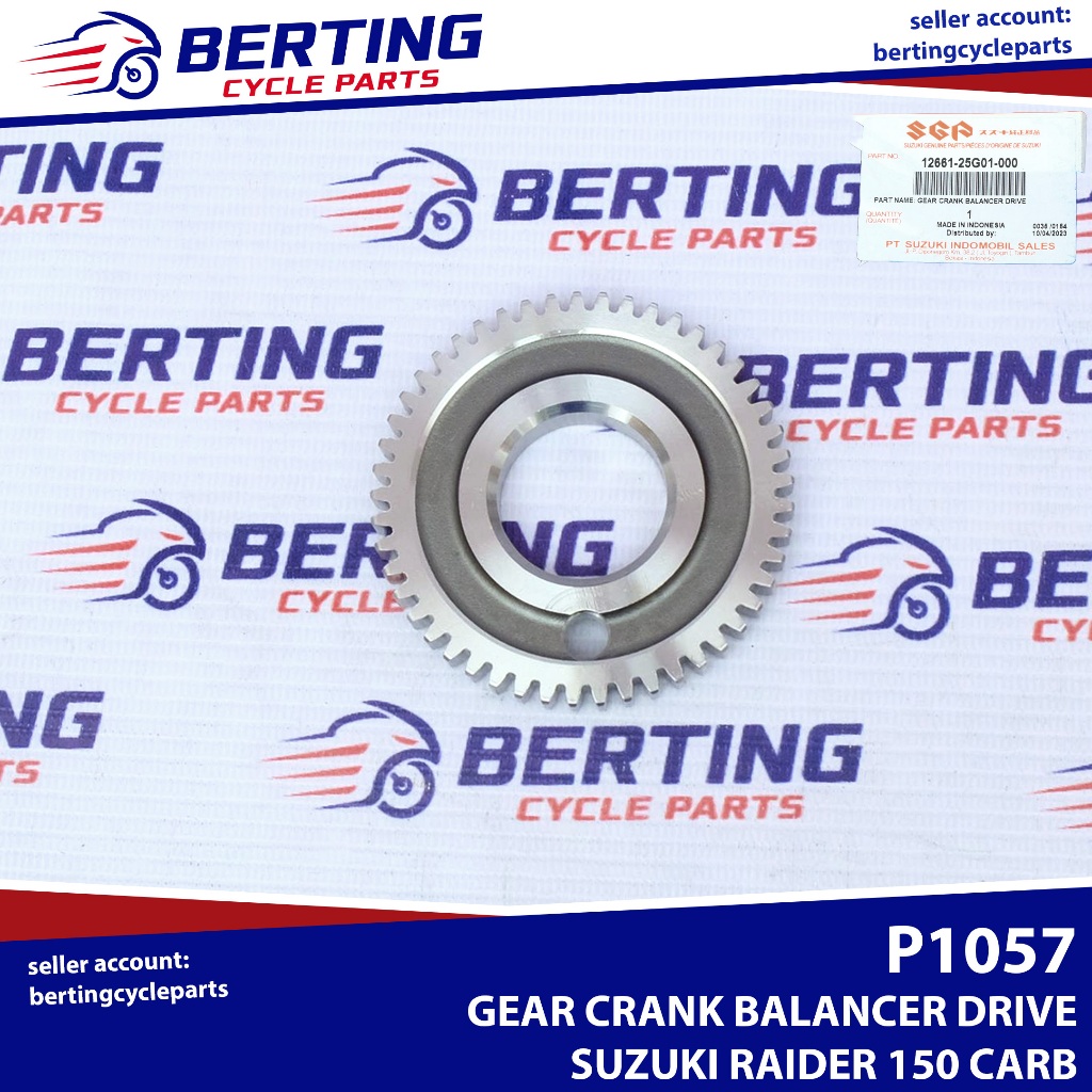 SGP GEAR CRANK BALANCER DRIVE Suzuki Raider 150 Carb Genuine 12661 ...