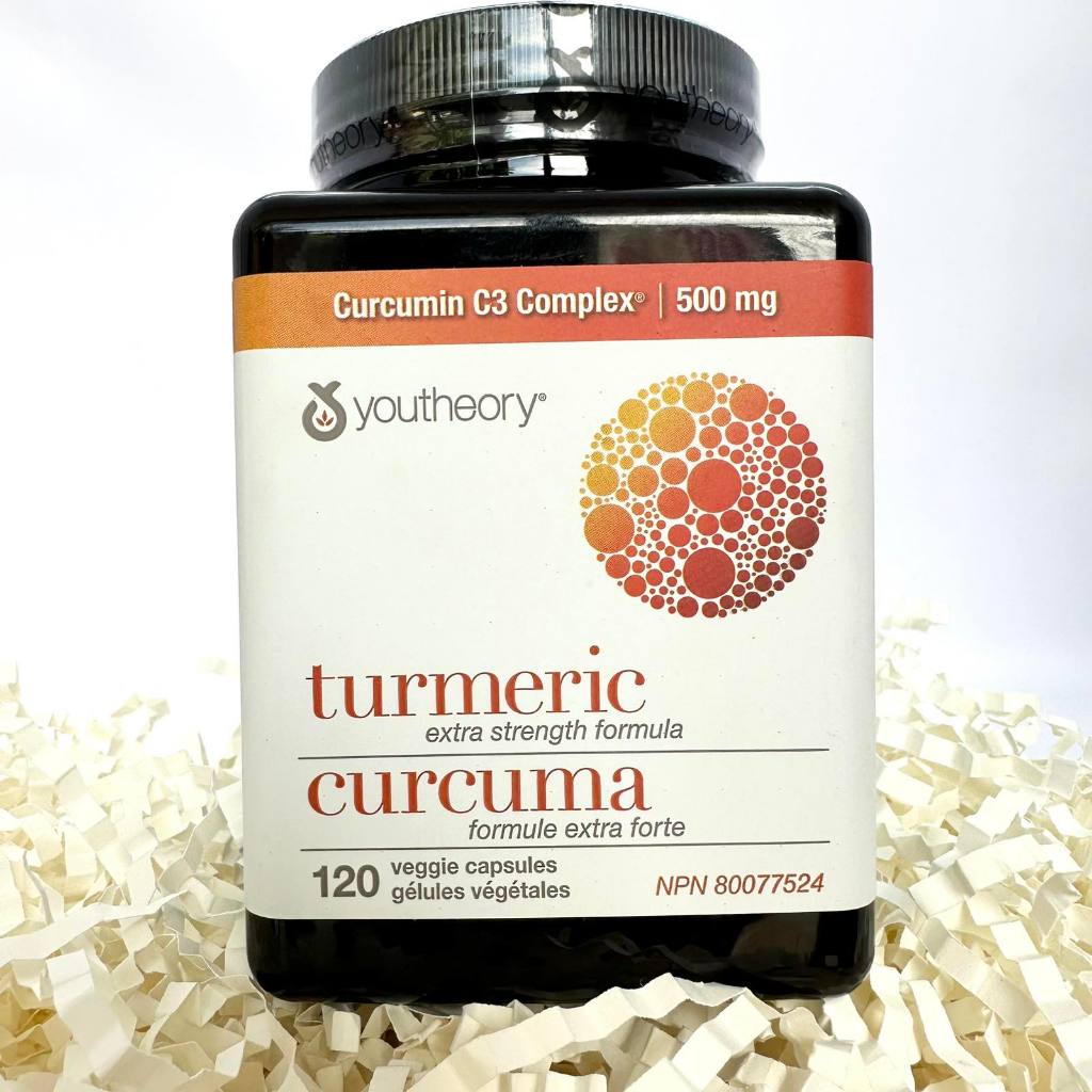 YOUTHEORY TURMERIC EXTRA STRENGTH FORMULA (120 VEGGIE CAPSULES) WITH