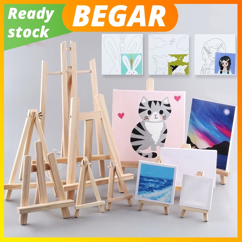 Mini Wood Display Easel Natural Wooden Tripod Holder Stand for ...