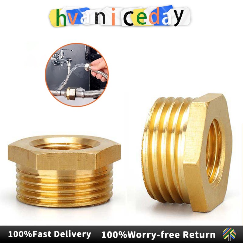2PCS Brass Pipe Reducer 1/2