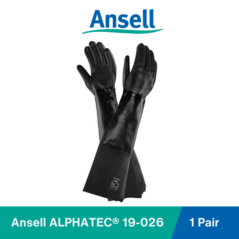 Guanti Da Lavoro Ansell AlphaTec 19-026 - Neoprene, Isolanti, Resistenza Chimica, Taglia M