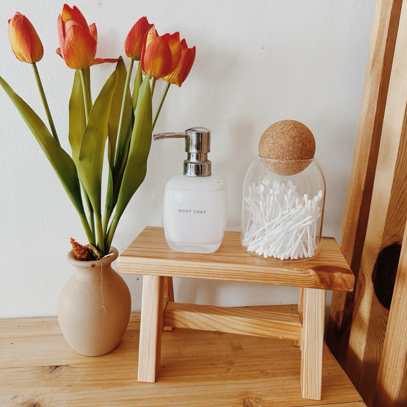 B&Co Wooden Small Bench Riser Decorative (Santiago) | Shopee Philippines