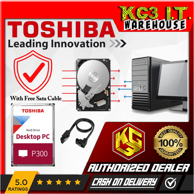 TOSHIBA P300 1TB 3.5" 7200RPM 64MB CACHE SATA III HARD DRIVE ...